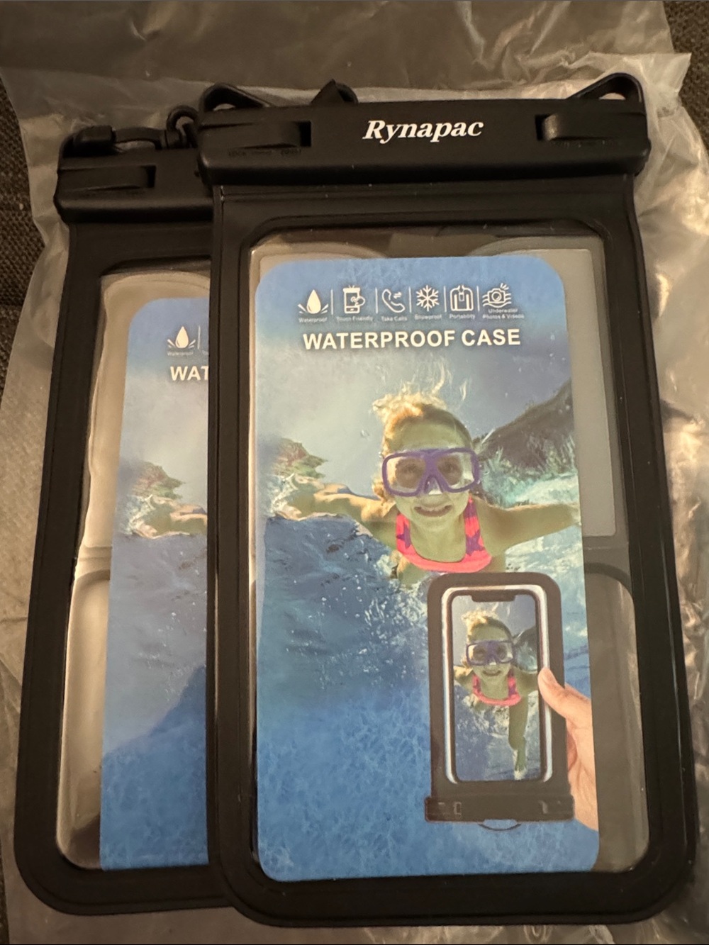 2 Waterproof Phone Case - Black
